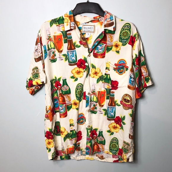 kalaheo Other - Kalaheo Hawaiian beer Button Down Shirt Size Large